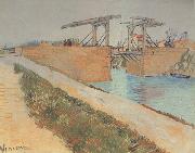 Vincent Van Gogh The Langlois Bridge at Arles with Road alonside the Canal (nn04) oil painting on canvas